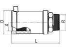 Übergangsstück gerade / Messing mit AG d 32mm - 1 1/4" 612 709 - Frialen Elektroschweissfittinge
