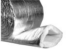 Isolierschlauch m/Aluminiumhülle 250 mm m/Glasfaserisolierung 25 mm, Rolle 10 m - Flexible Lüftungsschläuche