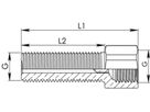 Messing-Verlängerung 6-Kant 1/2"- 70 mm - Messing-Gewindefittings
