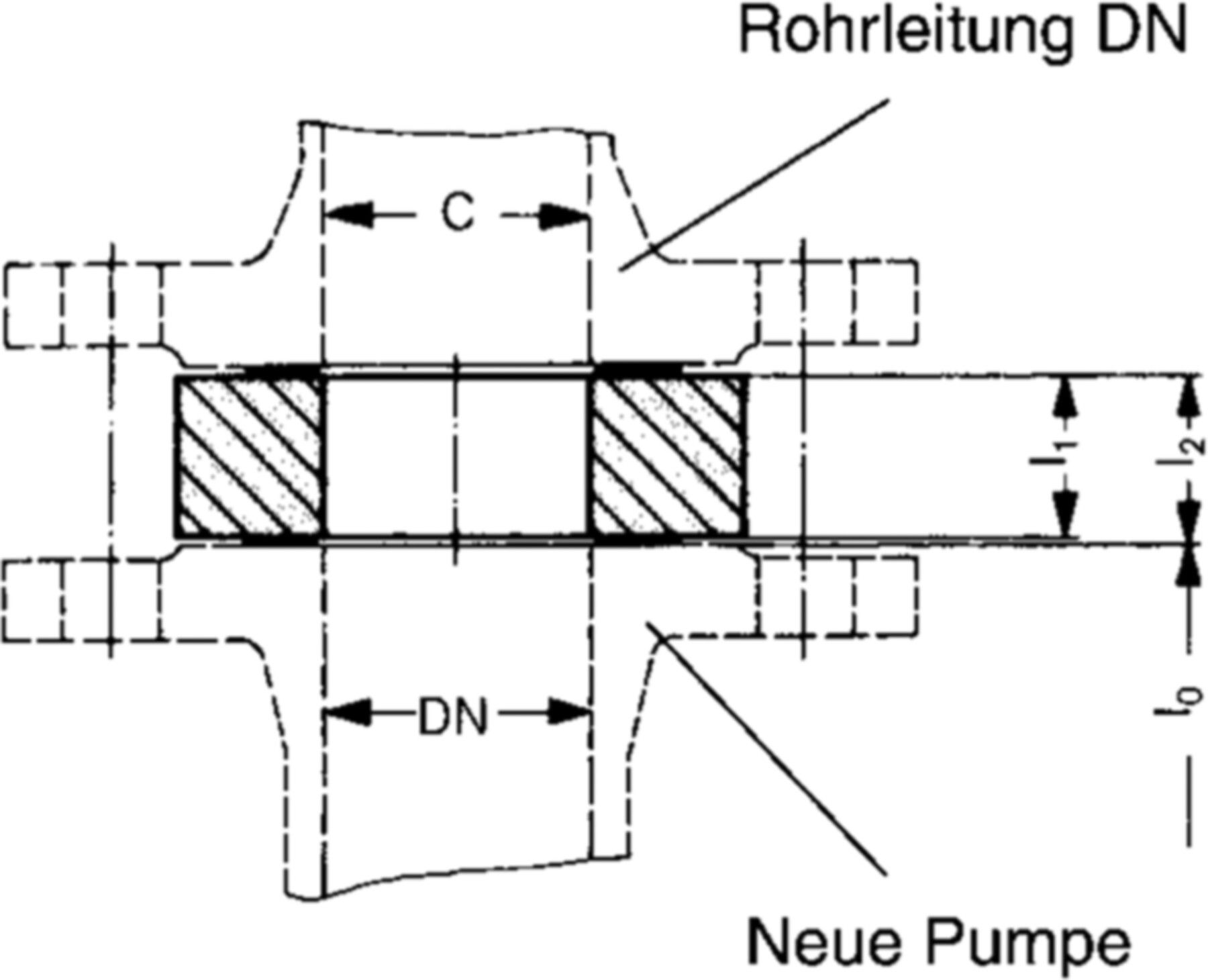 Zwischenstücke F30 inkl.Schrauben/Dicht. DN 80 PN 16 L 25 mm 110681991 - EMB/Wilo Pumpenzubehör