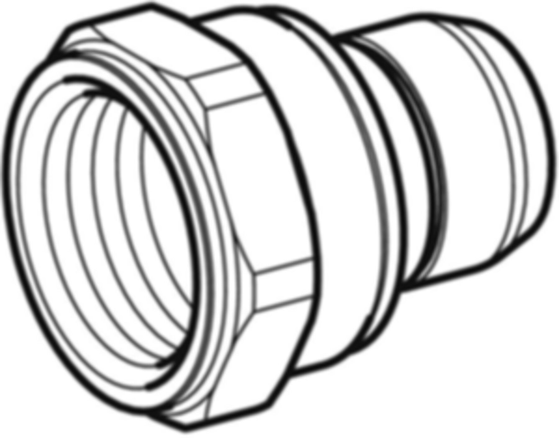 Verteiler-Steckübergang 653.433.00.1 28mm- 1" mit Innengewinde - Geberit-Push Fit-Formstücke