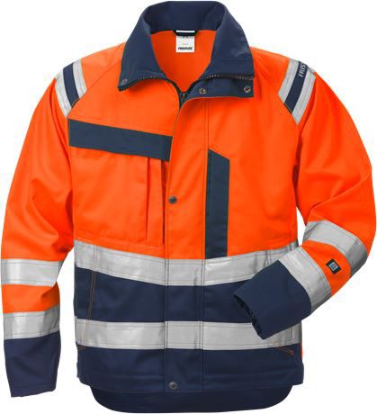 FRISTADS High Vis Jacke Kl. 3 4026 PLU orange-marine, Gr. 4XL - Textilien