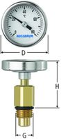 Thermometer Typ 1 0-+80°C 1/4" 36013.21 zu geregeltem Zirkulationsventil - Nussbaum Armaturen Handelsartikel
