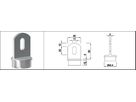 Rohrkappe mit Flansch 42.4 mm geschliffen 1.4301 - INOXTECH-Handlauf-/Geländer-System