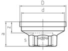 Einleget. red. 372 V 1"- 3/4" 770 372 215 - GF verz. Tempergussfittings