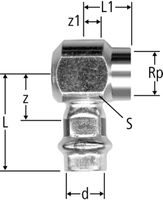 Winkel 90° m/IG 15mm x 1/2" 55008.23 - Optipress-Therm Heizungs-Formstücke