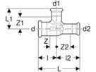 T-Stück reduziert 12-15-12mm 21101 - Mapress-Heizungs-Formstücke