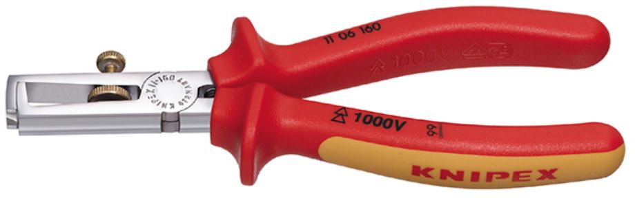 KNIPEX Abisolierzange, verchromt 1106, L= 160 mm, 1000V, VDE/SEV geprüft - Zangen, Schneiden