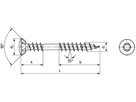 SPAX® Linsen Fassaden I6rd INOX A2 BN20933 4,5 x 60 / 26 (T20) - Bossard Schrauben