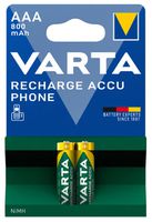 VARTA Batterie Recharge Accu Phone 2x Micro AAA, LR03, 800mAh - Elektrozubehör