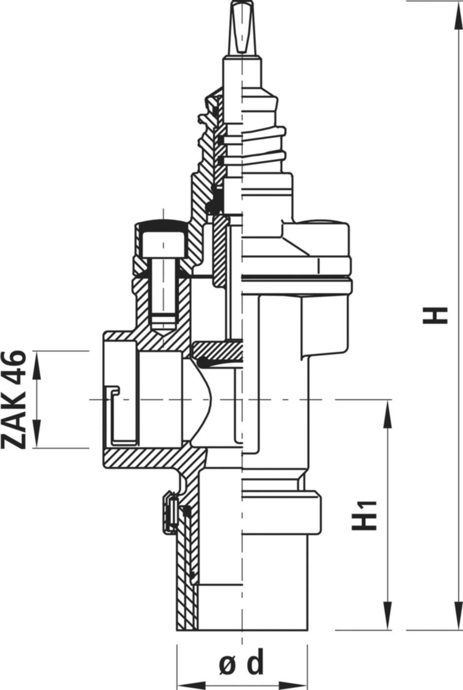 Hausanschluss-Eckventil ZAK 3123 d 63mm - ZAK - Hawle Hausanschluss- und Anbohrarmaturen