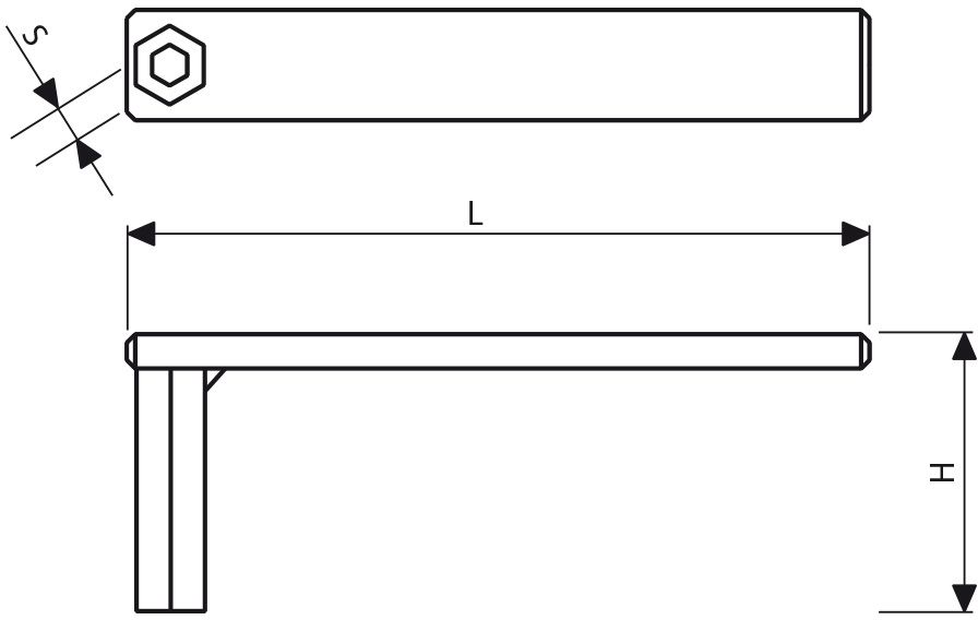 Fig. 3271 001 00 Verriegelunsschlüssel für Schachtab.u.Roste, Innensechsk. 19mm - Zubehör Schachtabdeckung von Roll