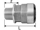 Übergang mit AG d 16 mm - 1/2" 9820.1607 mit Stützhülse - SudoFIT-Formstücke