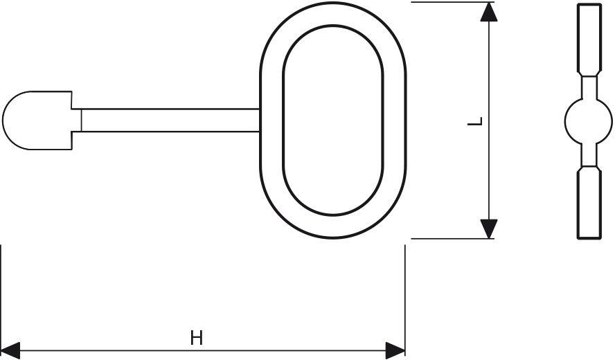 Fig. 3273 001 00 Schlüssel zum Abheben für Schachtabdeckung, für Roste - Zubehör Schachtabdeckung von Roll