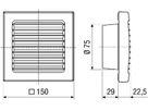 Zweitraumanschluss m/Innengitter/Filter für ER 100 Ventilatoren ER-ZR - Ventilatoren