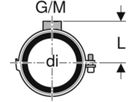 Rohrschelle mit Dämmeinlage d 160 mm G/M 1/2"/M10 315.812.26.1 - Geberit-PE-Formstücke