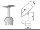 Steckkonsole bewegl mit rund Rohrkappe Pfos 42.4mm,ger. Aufl,H100mm,geschl. - INOXTECH-Handlauf-/Geländer-System