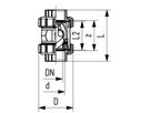 Kugel - RV EPDM mit Muffen 63 mm 161 561 007 (161 360 407) - GF Hart PVC-U Formstücke