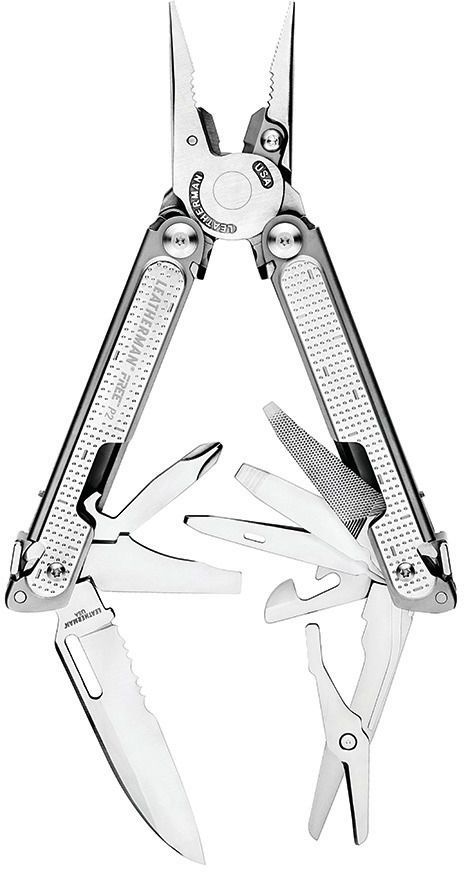 LEATHERMAN Multi-Tool Messer Free P2, silber - Heften, Schneiden