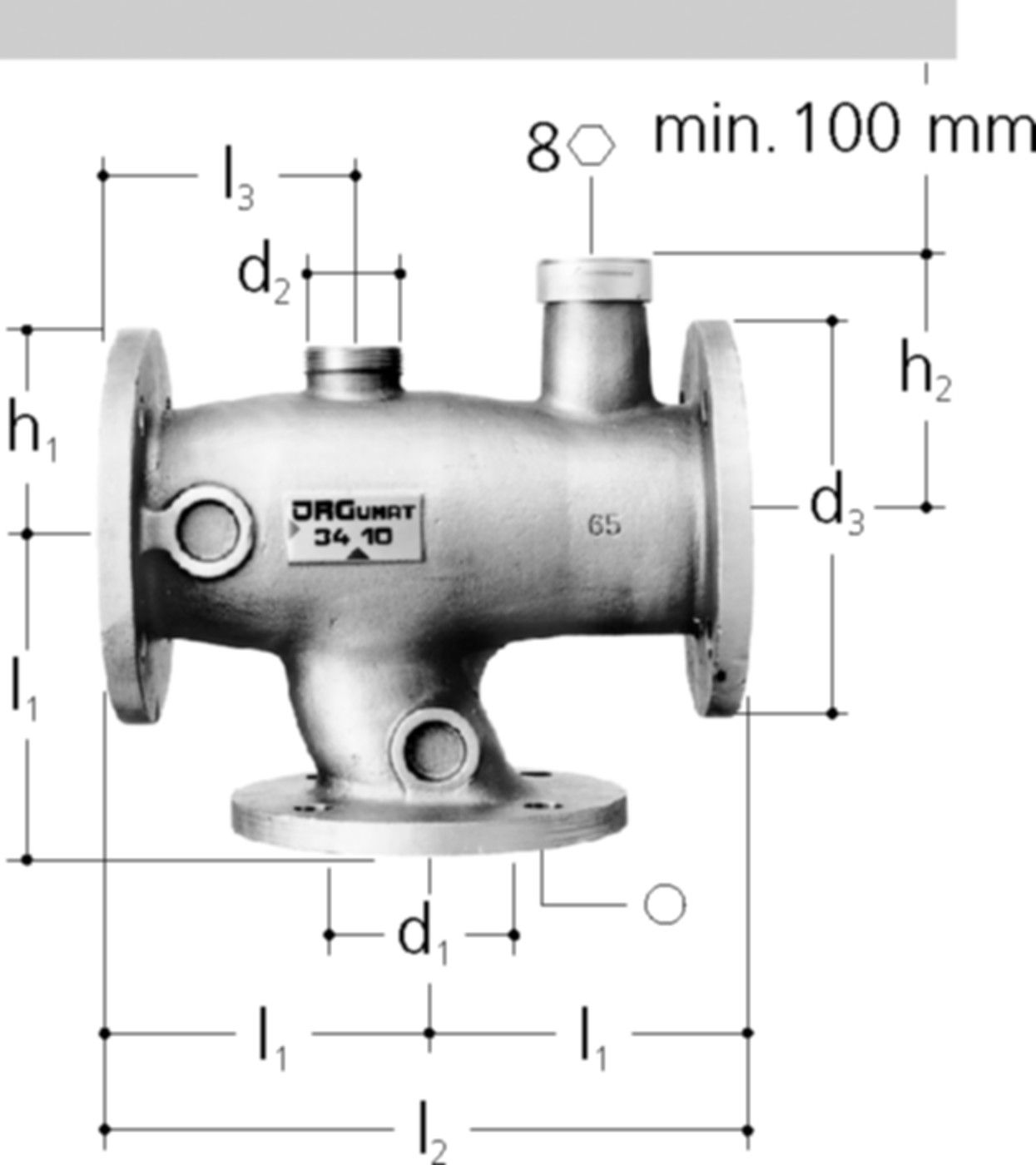 JRGUMAT Thermomischer PN 10 DN 80 55°C manuell °C45-65 3410.808 - JRG Armaturen