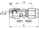 Gerade Verschraubung SO 41021 22 mm - Serto-Programm M/G