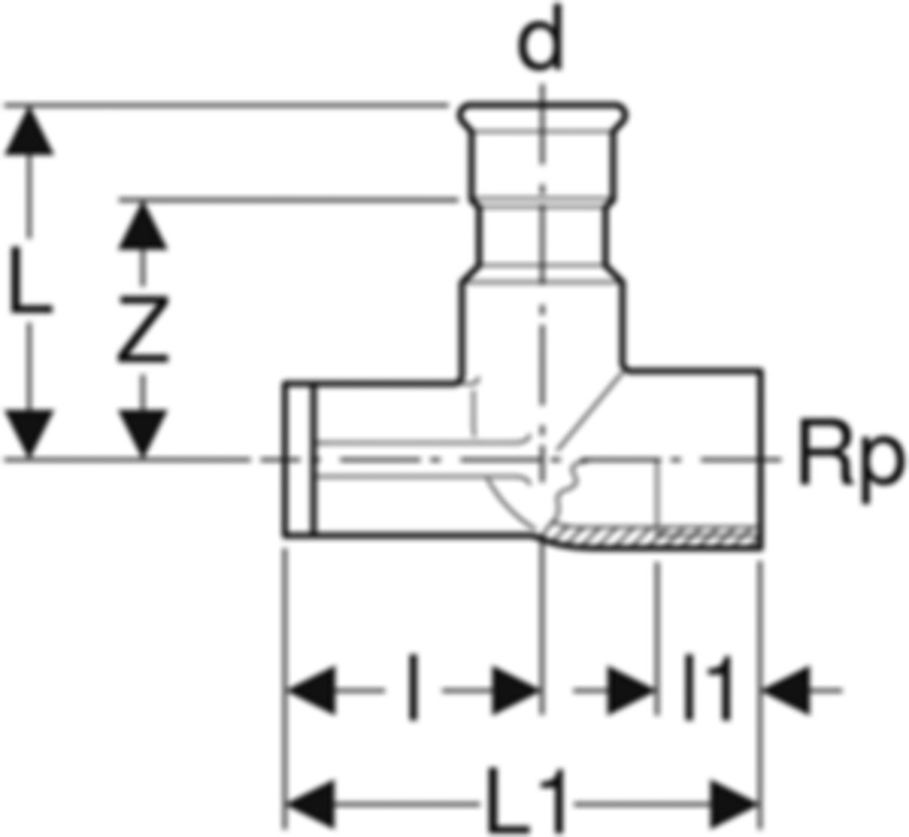 Anschlusswinkel 90° m/IG 18 x 1/2" 33425 mit Wandabstandflansch - Mapress-Sanitär-Presssystem-Formstücke