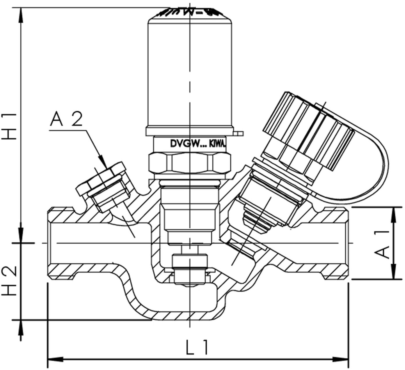Multi Therm Zirkulations-Regulierventil mit AG DN 25 11/4" 141 0G - Kemper Armaturen