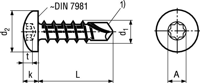 Lins-Bohrs I-8kt ecosyn®-drill vzb BN11904 DIN7504 4,8x38/S2 - Bossard Schrauben