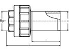 Universal-Übergangsadapter/Messing IG d 25mm - 3/4" 616 616 - Frialen Elektroschweissfittinge