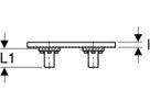 Anschlusswinkel 90° zweifach 100mm 1/2"- MF1/2" mit Aussengewinde 632.863.00.2 - Geberit-Mepla-Formstücke