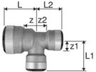 T-Stück reduziert d 22-15-22 mm 9815.221522 - SudoFIT-Formstücke