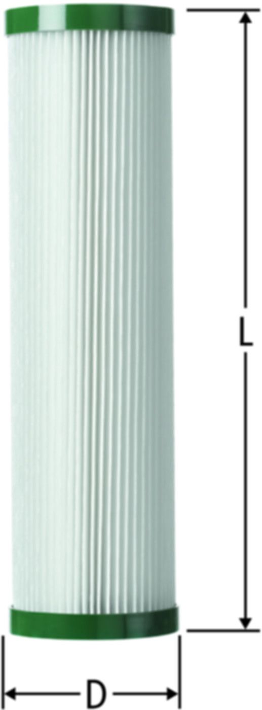 Filterpatrone lang 100 Mikron 18096.20 grün, für Wasser bis 30°C - Nussbaum Armaturen