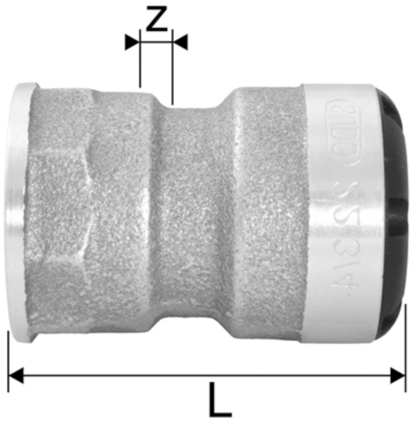 Industrie-Übergang mit IG 35 mm - 1/2" 8821.3507 - SudoFIT-Formstücke