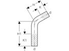 Rohrbogen 60° 28mm 30955 - Mapress-Sanitär-Presssystem-Formstücke