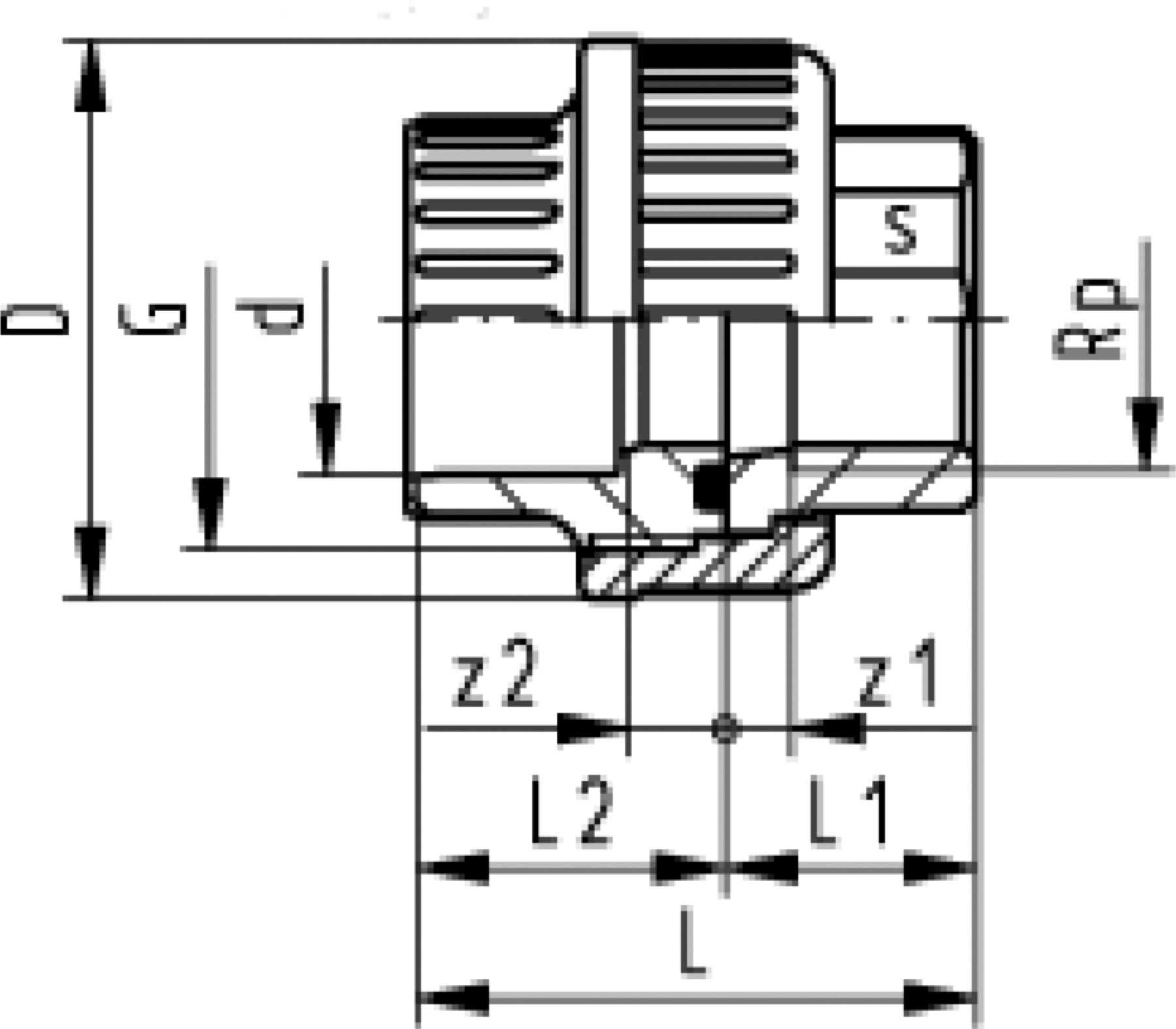 Überg.Verschraubung PVC/Mes.IG 50 -11/2" 721 550 510 (721 550 410) - GF Hart PVC-U Formstücke