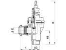 Hausanschluss-Eckventil mit 3130 PE-Steckmuffe d 50mm - 2" AG - Hawle Hausanschluss- und Anbohrarmaturen