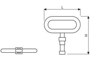 Fig. 3240 001 00 Schlüssel z. Abheben mit Sicherungsriegel - Zubehör Schachtabdeckung von Roll