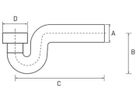 Rohrbogensifon 56mm 6-ADS056-4 zu Duschrinne Aqua SwissLine - SCHACO Entwässerungstechnik
