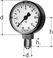 Manometer 0-25 bar 1/4" 8107.084 d 63mm - JRG Armaturen