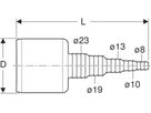 Adapter f/Schlauchanschluss 50mm 8/10/13/19/23mm 152.910.16.1 - Geberit-Sifon + Apparateanschlüsse