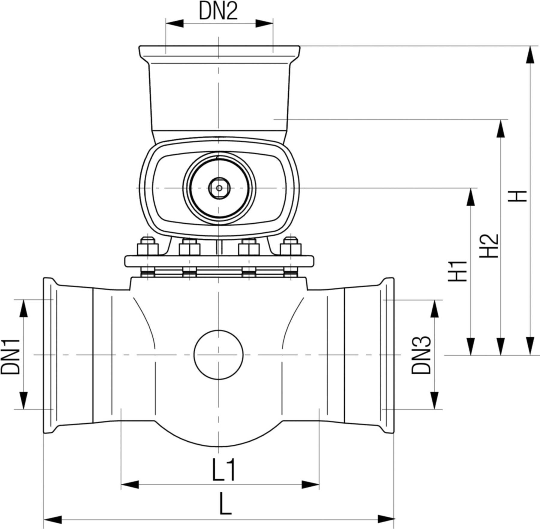 Universal 1, Fig. 5473 mit Steckmuffe DN 300/150 - Von Roll Armaturen