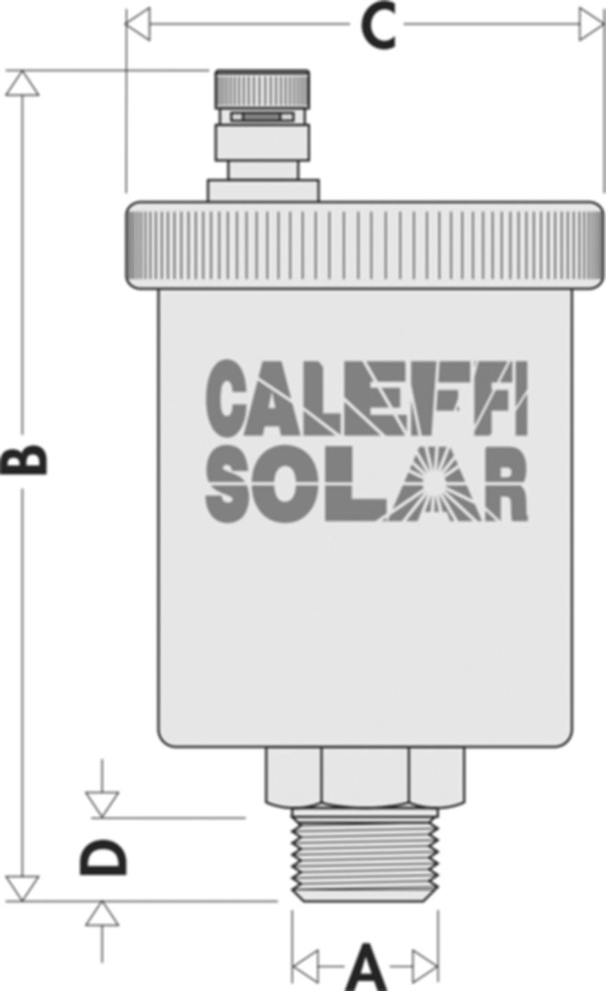 Caleffi Schnellentlüfter Typ 250 Solar m/Absperrhahn 3/8" AG - Automatische Entlüfter
