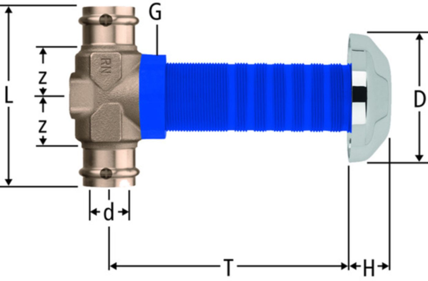 UP-Geradsitzventil 15 mm 82212.22 - Nussbaum-Optipress-Rotguss-Fittings