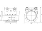Flex 1L EPDM-VZ Verschluss verzinkt n/zugfest 141.3 mm 139.5 - 143.0 mm - Straub Kupplungen