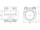 Flex 1L EPDM-VZ Verschluss verzinkt n/zugfest 101.6 mm 100.0 - 103.5 mm - Straub Kupplungen