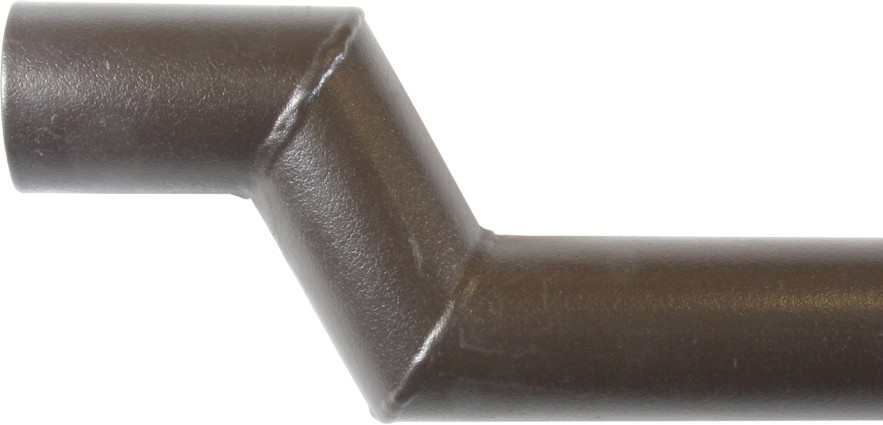 Etagen braun 1 M A= 50 mm 108 mm 205 - Stahl-Sockelrohre