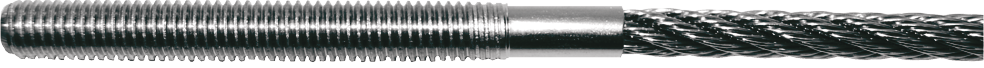 Univiss Plus-Seilhülsen mit Aussengew. M3 x 30 mm rechts 1.4404 - INOXTECH-Handlauf-/Geländer-System