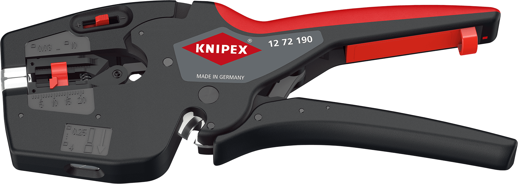 KNIPEX Automatische Abisolierzange NexStrip 1272; L= 190mm , 0.03-10.0 mm² - Zangen, Schneiden