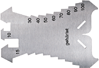 STUBAI Anreissschablone, Inox, gehärtet 5 - 100 mm, L= 140 mm, Org.Nr. 278601 - Spenglerwerkzeuge