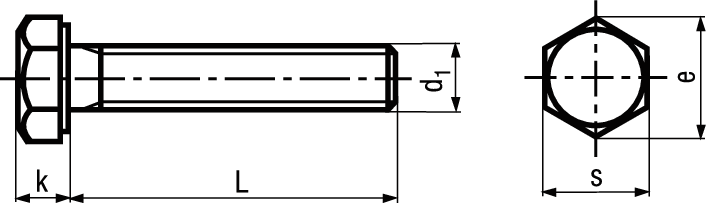 6-kt Schr ohne Schaft St 5.6 vzg BN11491 ISO4017 M 10 x 40 / ISO/s16 - Bossard Schrauben